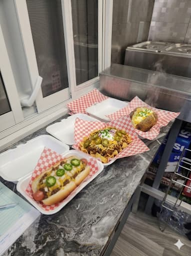 Hot dogs from Yabba Dabba Dogs